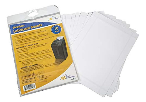 Royal Sovereign Shredder Lubricant Sheets, 10-pack (rs-sls)
