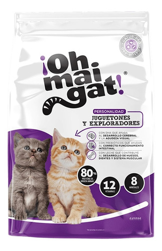 Oh Mai Gat Juguetones-exploradores | Alimento Gato X 8 Kg