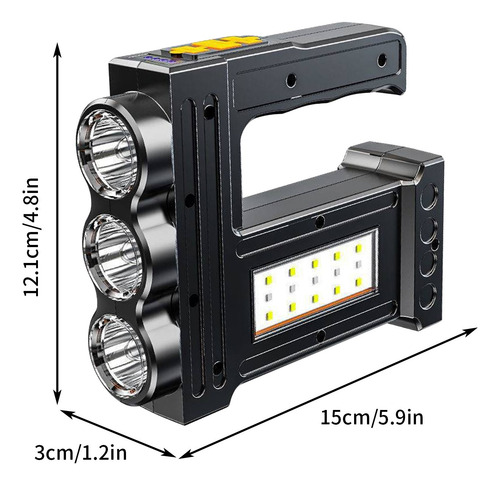 Led Flashlight Carrying Light Cob Side Light Working Light S