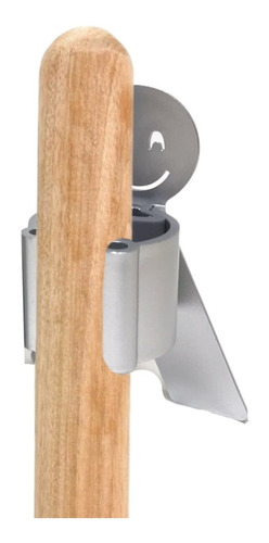 Imagen 2 de 3 de Soporte De Escoba, Secador Hombrecito Porta Escoba X3