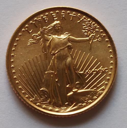 Moneda Oro Liberty Águila 1/10 Onza N° Romanos 1990