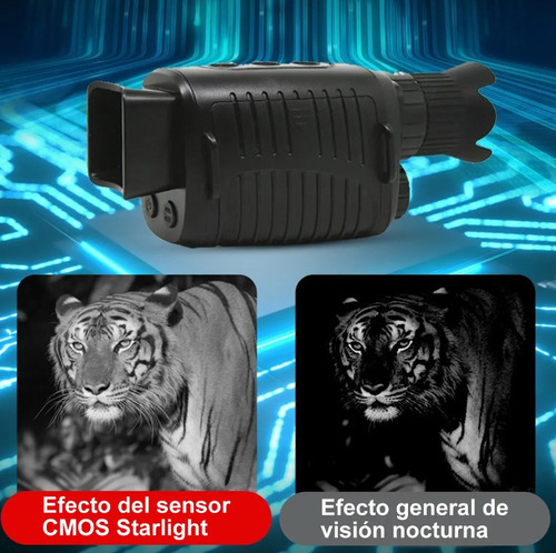 Monocular Visor Hd -vision Nocturno Para Caza Senderismo Negro