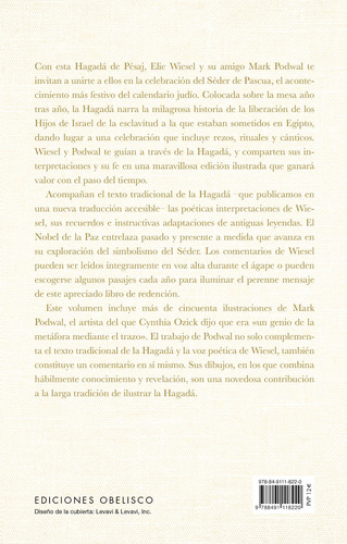 Hagadá de Pésaj, de Wiesel, Elie. Editorial Ediciones Obelisco, tapa blanda en español, 2022