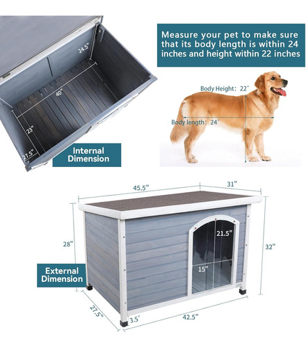 Casetas Cuchas De Madera Para Perros Resistentes Petsfit