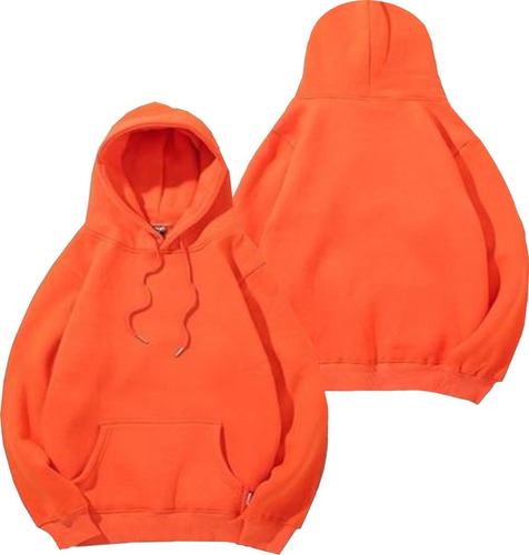 Buzo O Hoodie En Algodón Perchado Niños Y Adultos Naranja