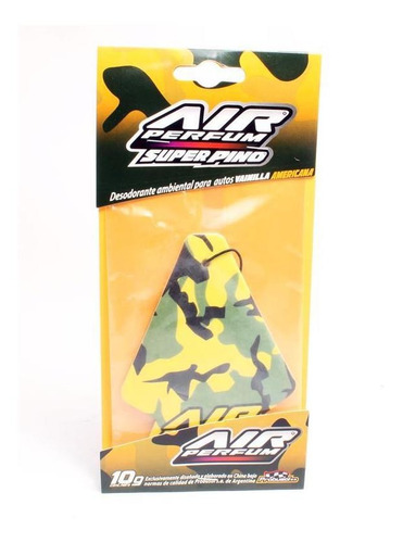 Imagen 1 de 5 de Air Perfum Colgante Super Pino Camuflado Vainilla
