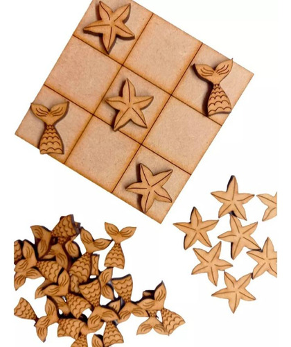 15 Ta-te-ti Cola De Sirena Estrella De Mar Souvenirs/mdf