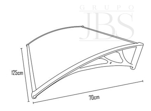 Imagen 3 de 3 de Techo Solera Puerta Ventana Policarbonato Vitral 125 X 70 Cm