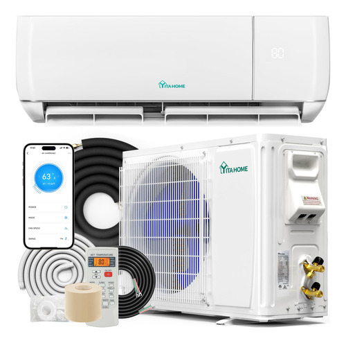 Mini Sistema De Bomba De Calor 12000 Btu, Wifi, Sin Conducto