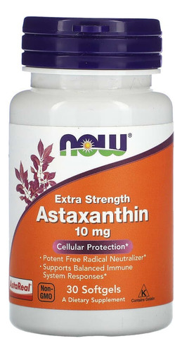 Now Astaxanthin 10mg 30 Caspulas