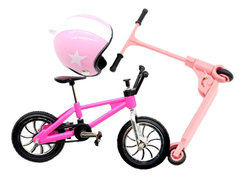 Set De Miniaturas De Bicicletas Para Embellecer Rosa