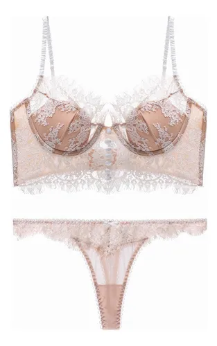 Juego Ropa Interior Push Up Encaje Sección Fina, 2