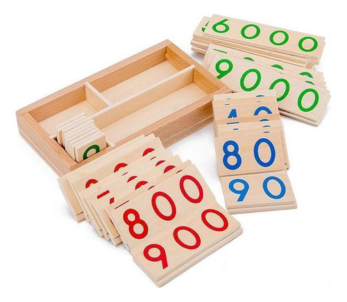 . Tarjeta Montessori De 2 Números 1-9000 Cognition