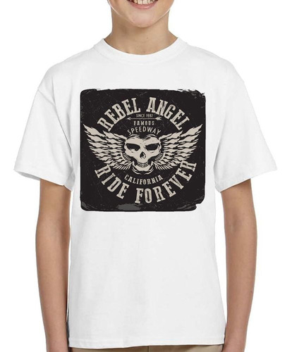 Remera De Niño Rebel Angel Speedway Ride Forever