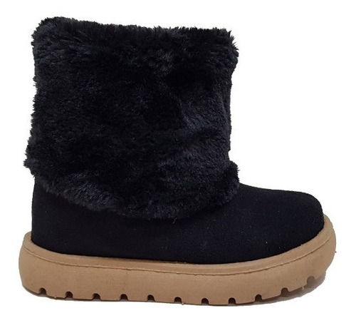 Botas Pantubotas Botitas Niñas/nenas Peluche Negro 21 Al 34