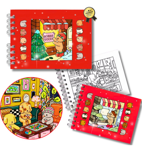 Livro P/colorir Bobbie Goods Exclusivos Offset 180g Original Vermelho