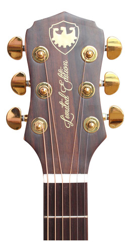 Violão Eletroacústico Profissional Jahnke Maciço Fishman Cor Natural Orientação da mão Destro