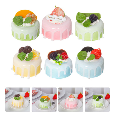 A Cakes Simulation Cake Model Postre, 6 Unidades