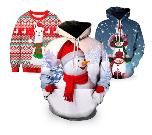 Imagen 1 de 7 de Sudaderas Diseño Navideño Originales Alta Calidad