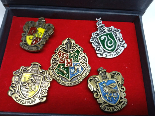 Set 5 Pines Harry Potter Broche Hogwarts Escudo Potter -ver1