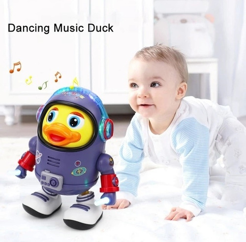 Robot Juguete Para Niños Bailarin Sonido Luce Led Pato Space