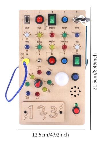 Tablero De Actividades Montessori Con Luz, Juguete