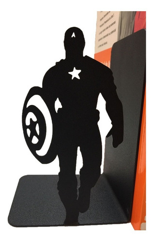 Imagen 4 de 4 de Sujeta Libros Diseño Decorativo Capitán América Y Iron Man