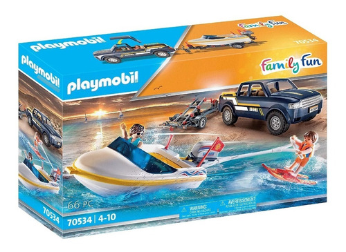 Playmobil 70534 Family Fun Camioneta Con Lancha Y Remolque