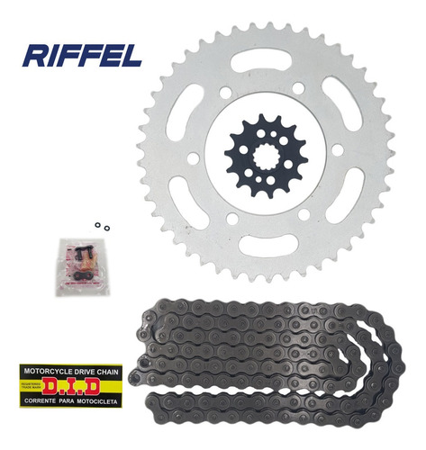 Kit Relação Riffel Did Com Retentor Ninja 250 R 2008 A 2012