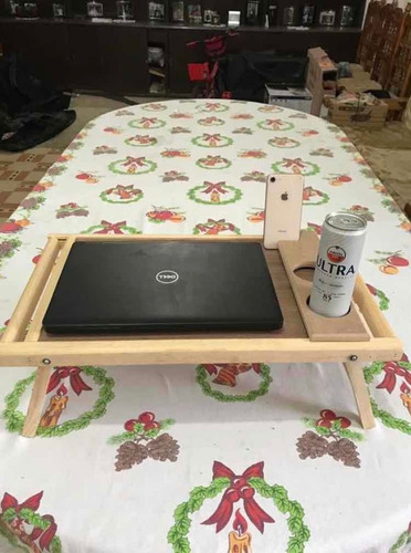 Imagen 3 de 4 de Mesa De Servicio Plegable Cama Lap Porta Vaso Desmontable
