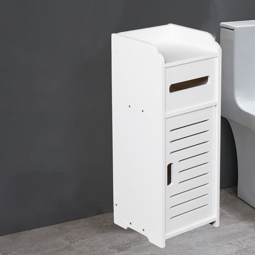 Armario De Almacenamiento Blanco De Pie Con Puertas En Capas