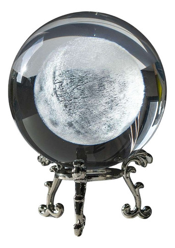 Presente De Peso De Papel Com Bola De Cristal De Lua Laser