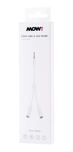 Imagen 4 de 7 de Cable 3.5 Mm Audio Macho A Dual Hembra 3.5 Mm Adaptador
