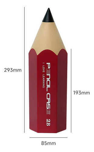 Portalápices En Forma De Lápiz Para Suministros De Rojo