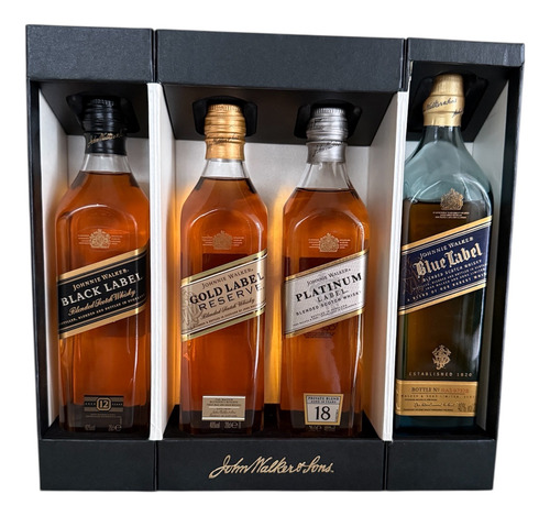 Johnnie Walker 4 Botellas De 200 Ml De Diferentes Etiquetas