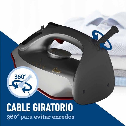 Plancha De Vapor Oster® Con Tecnología Aerocerámica Gcstac69 Color Gris