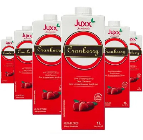 Imagem 1 de 4 de 6x Suco De Cranberry Juxx 1 Litro
