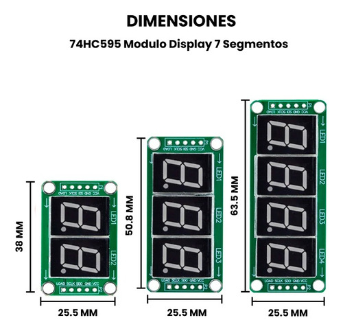 74hc595 Modulo Display 7 Segmentos 3 Digitos