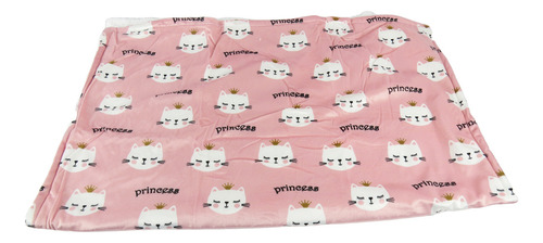 Cobertor Infantil Dupla Face Gata Rosa - Laço Bebê