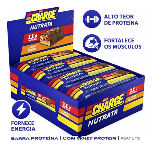 Barra Proteina Charge Nestle Com Whey Protein Kit 12un 45g Nutrata