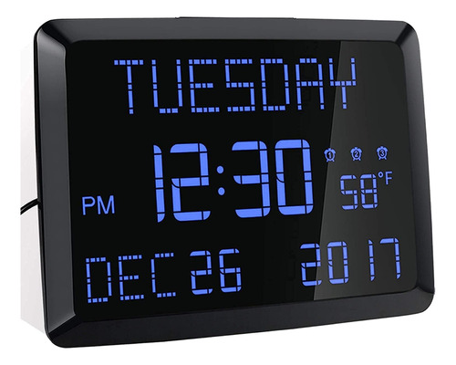 Digital Wall Clock, 11.5  Extra Large Display Calendar Al...