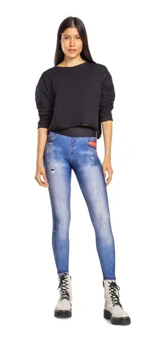 CALÇA LEGGING JEANS