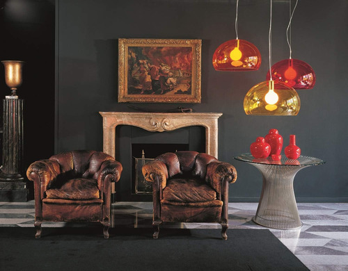 Kartell Fl/y Lámpara Colgante, Naranja