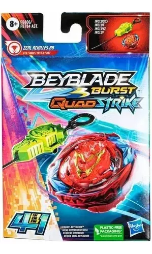 Beyblade C/ Lançador Burst QuadStrike Pião Chain Kerbeus K8