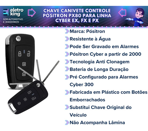 Alarme Positron Tx360 Carro Caminhão Presença Chave Canivete