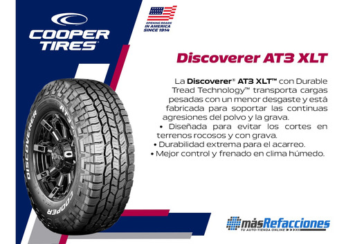 Llanta Lt275/70r18 122s Cooper Discoverer At3 Xlt