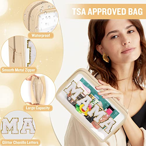 Bolsa De Maquillaje Preppy Transparente Con Cremallera