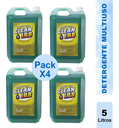 Detergente Pisos Lavavajillas Multiuso Ma 10% Pack 4 X 5 Lts