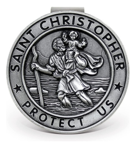 Clip De Visera De San Cristobal St. Medalla Christopher Para