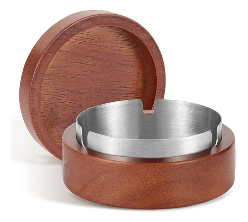 Cenicero Para Exteriores, Bandeja De Ceniza De Madera Con Ta